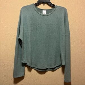 Belle Du Jour Gray Long Sleeve Fuzzy Shirt